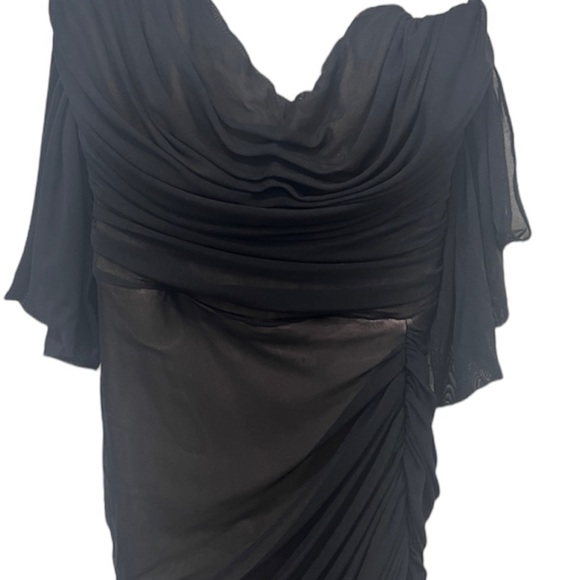 NWT NOOKIE DITA MESH GOWN MAXI DRESS size medium in black - Picture 9 of 13